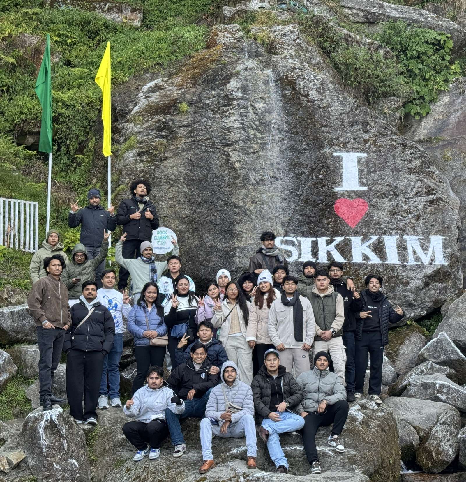 Students exploring Sikkim during the excursion