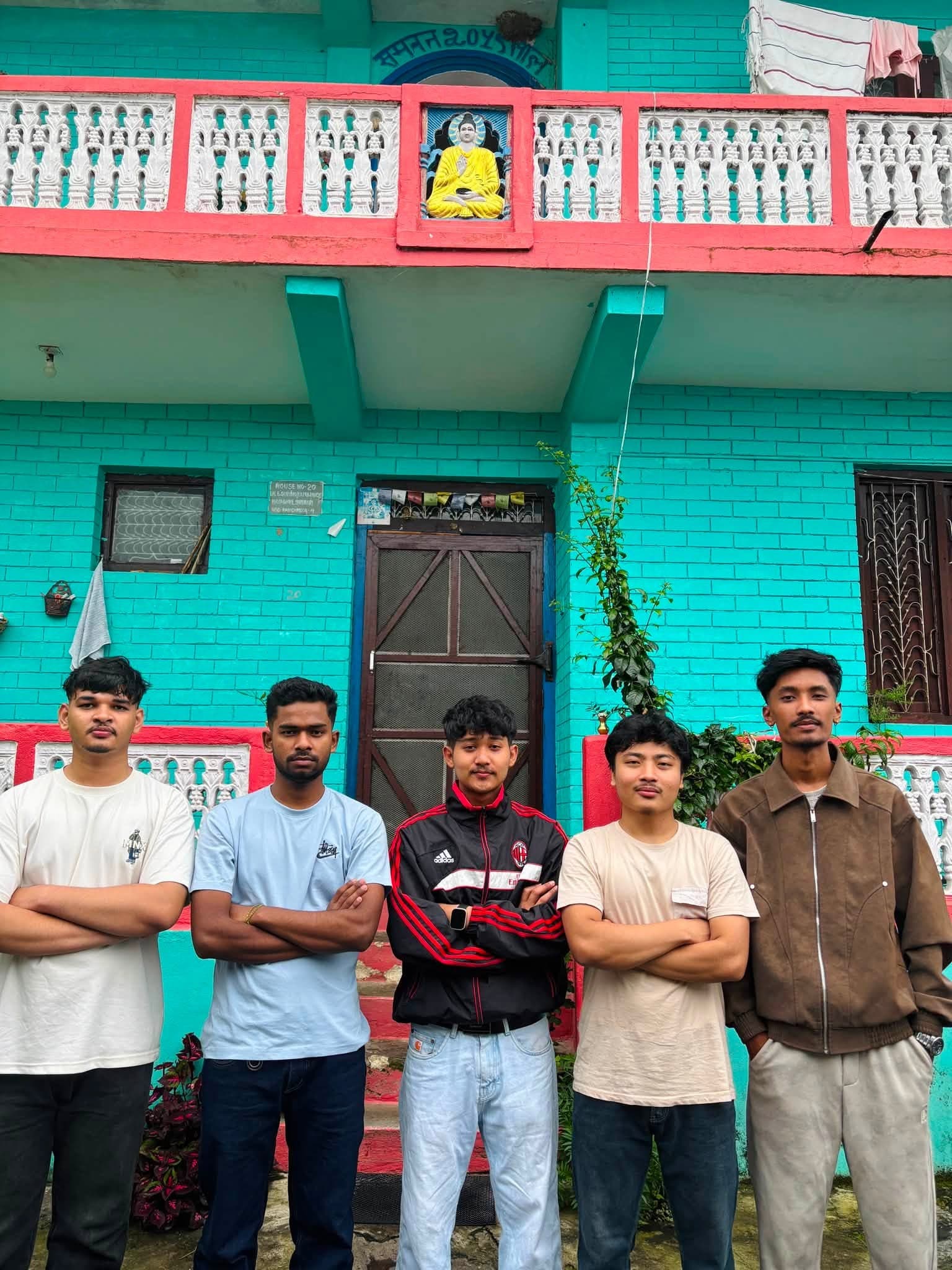 Students at the homestay