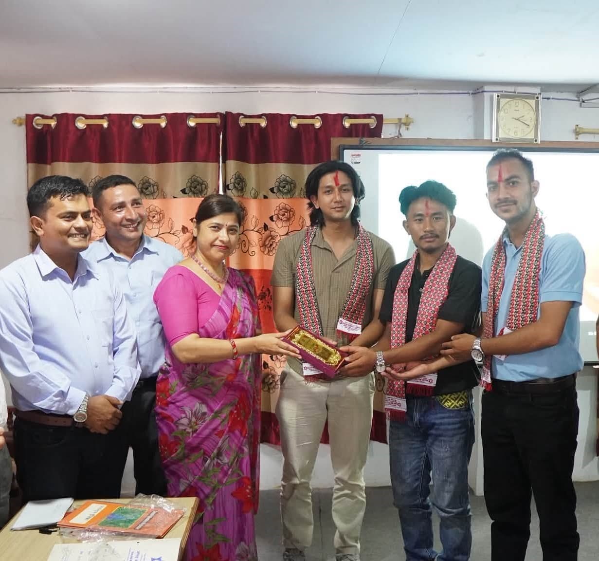A token of appreciation exchanged between the two campuses