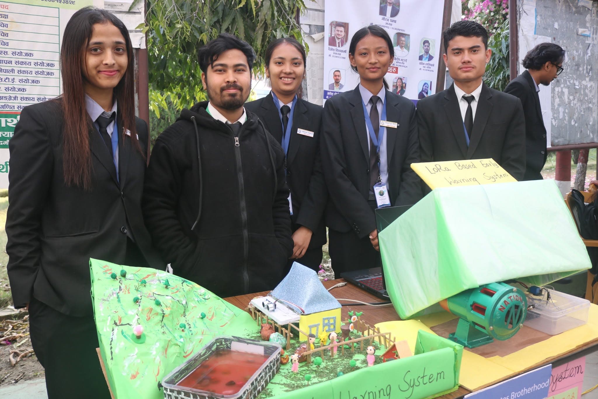 A LoRa-based landslide early warning system on display