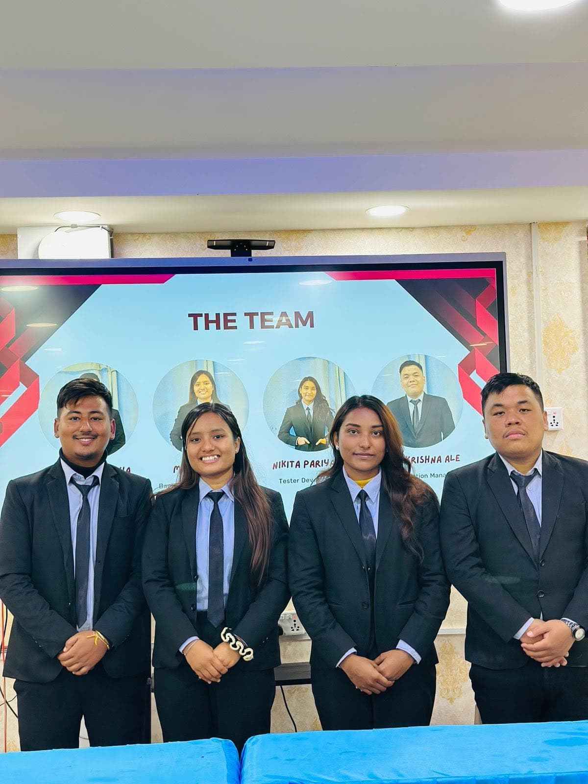 A project team before their defense — 2078 batch