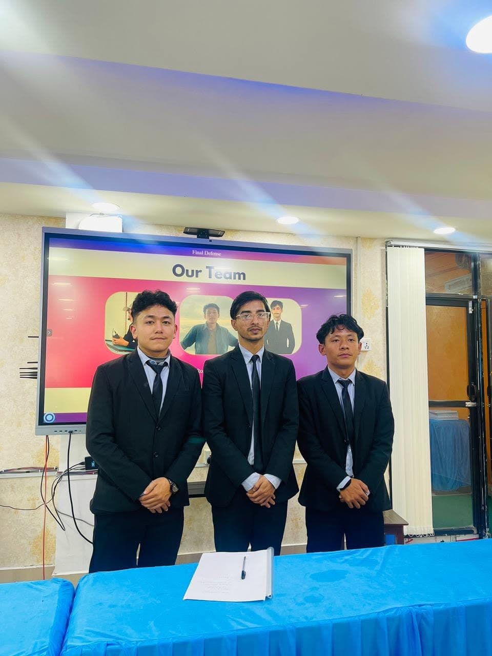 A project team before their defense — 2078 batch