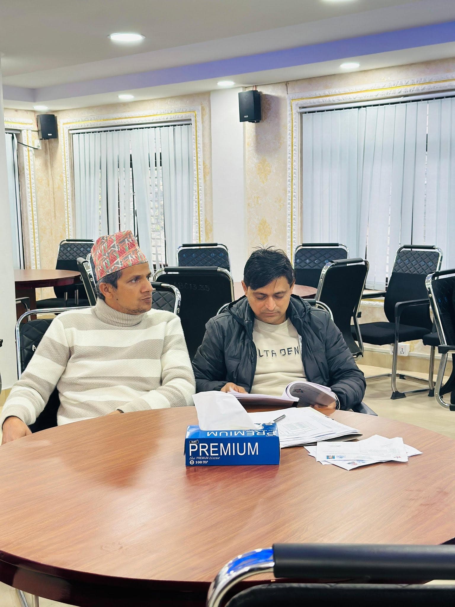 External examiners reviewing a project during the defense