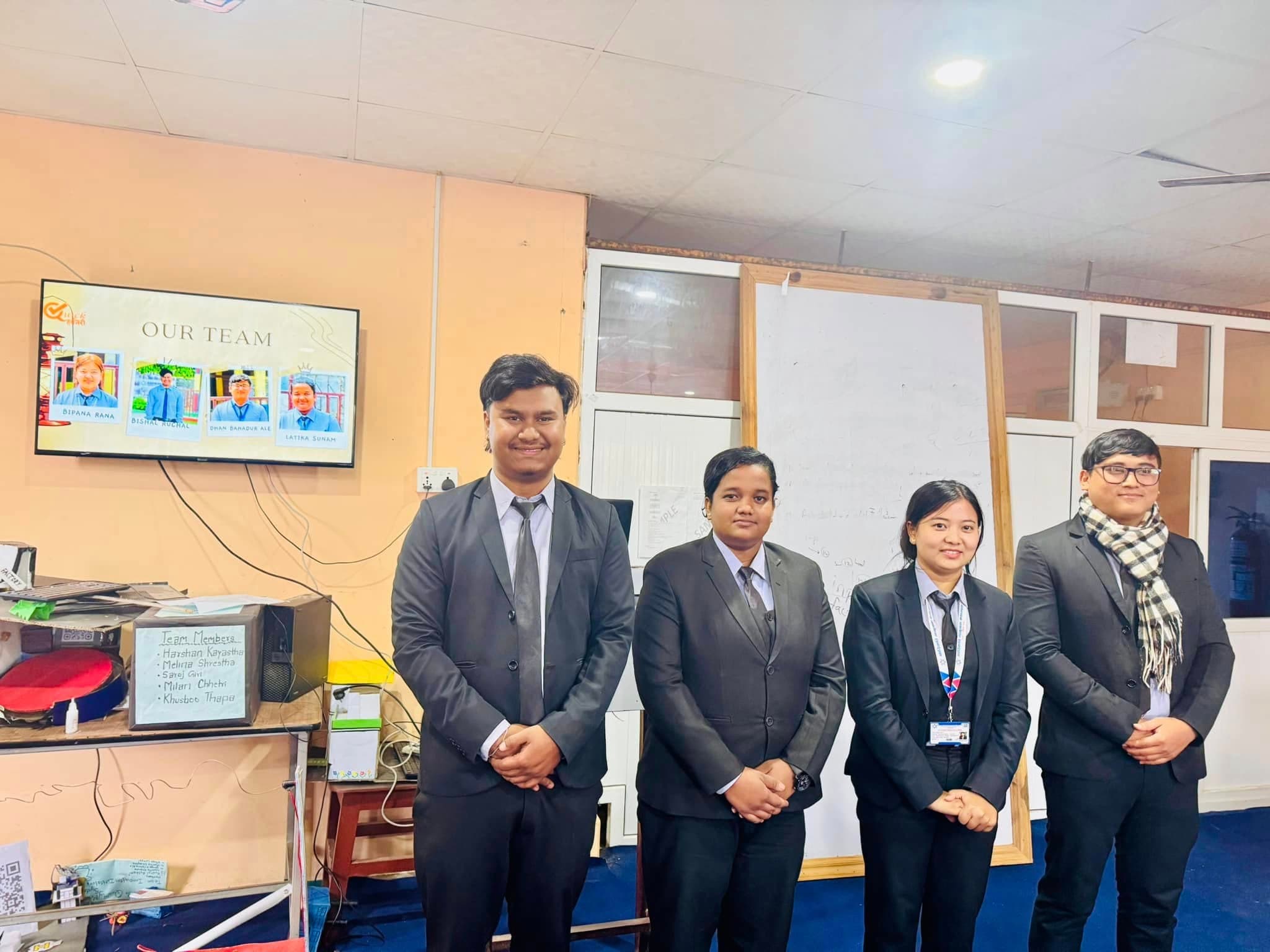 A project team before their defense — 2076 batch