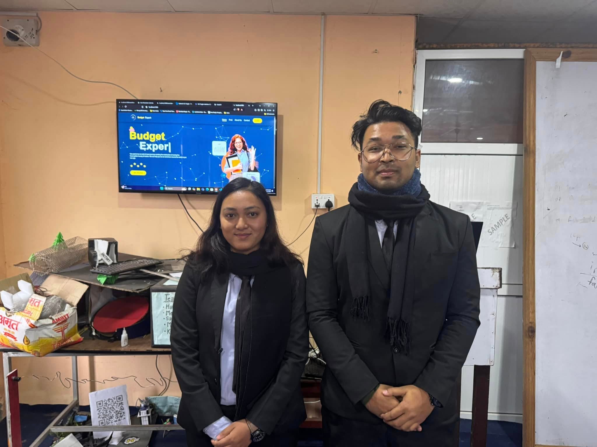 The Budget Expert team with their project — 2076 batch