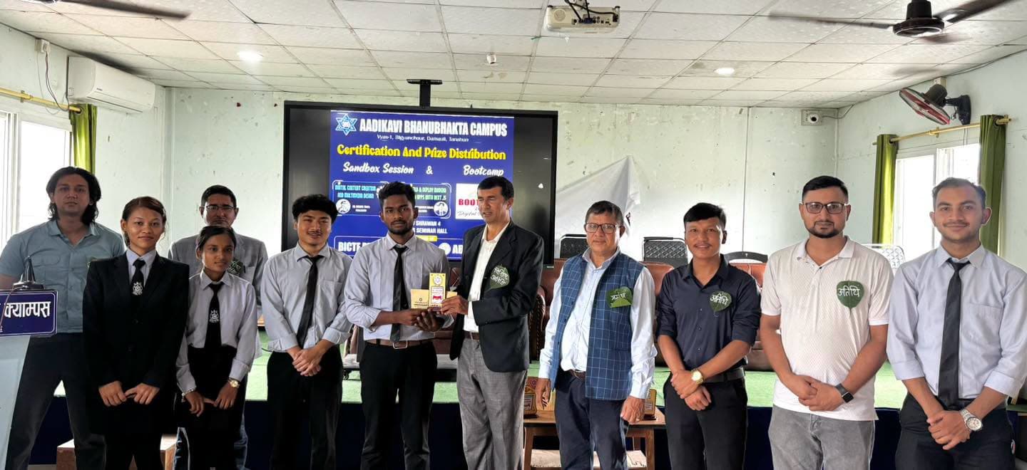 The team placed third, receiving their award