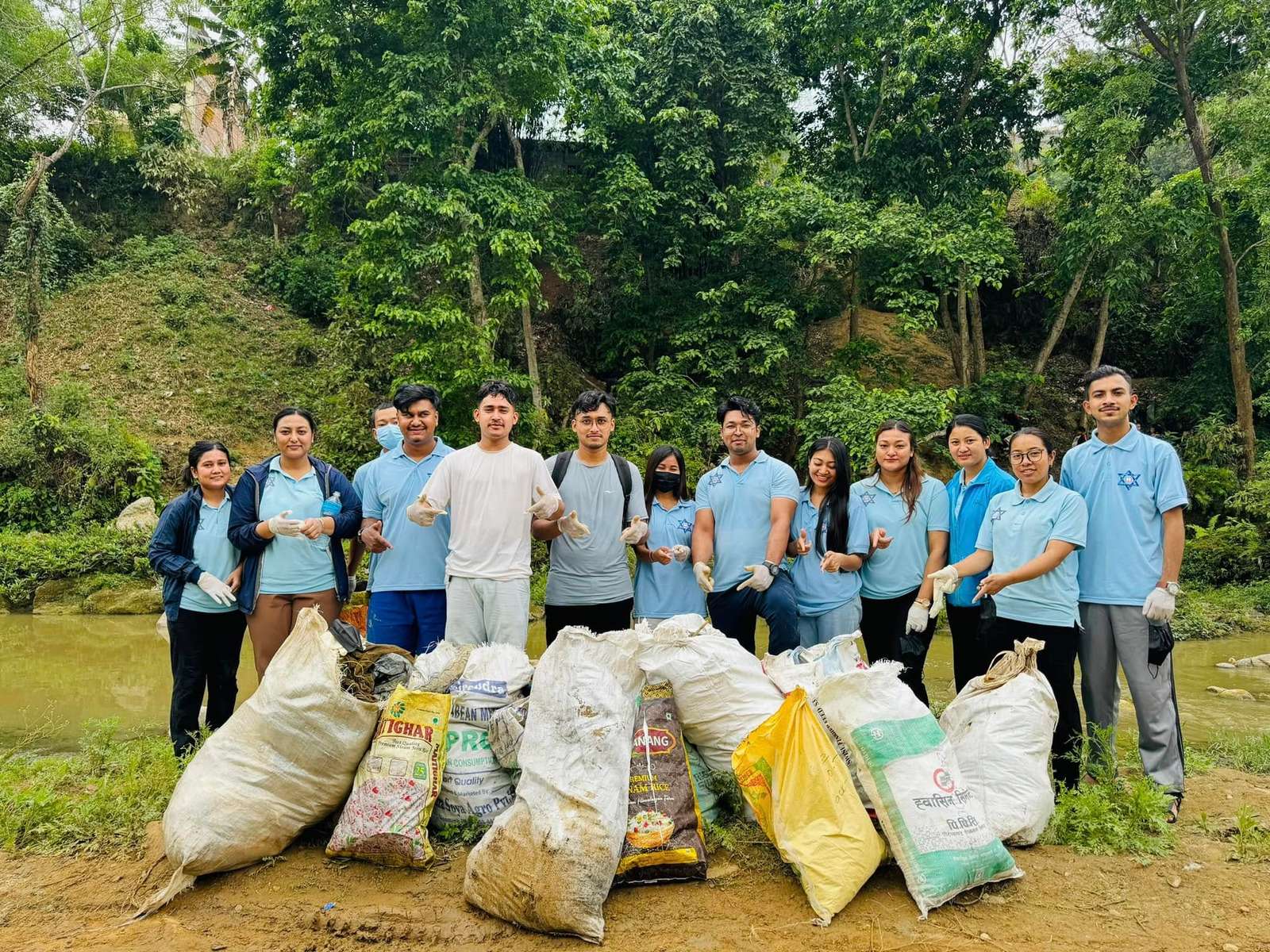 The waste collected over the course of the drive