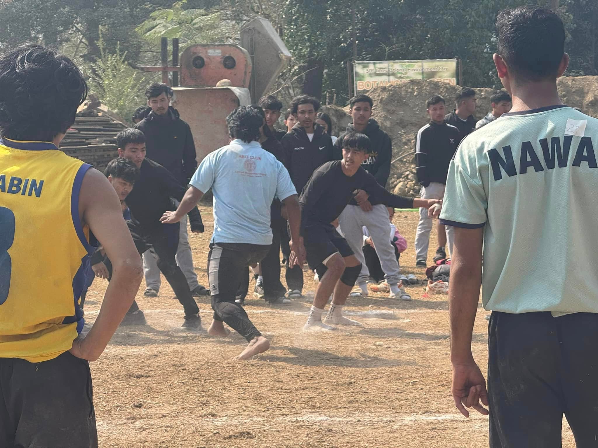 A kabaddi match in progress