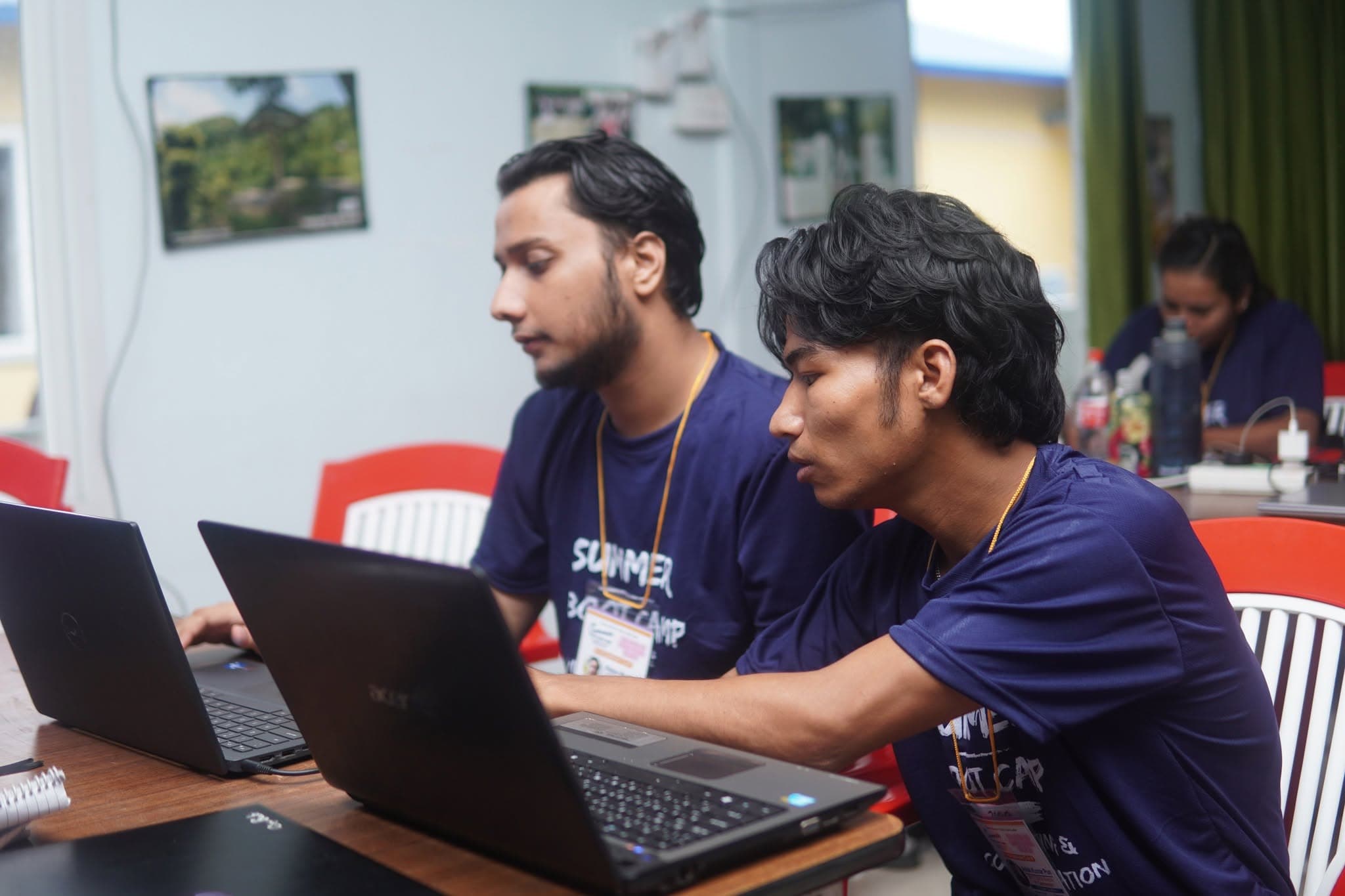 Editing practice on the bootcamp laptops