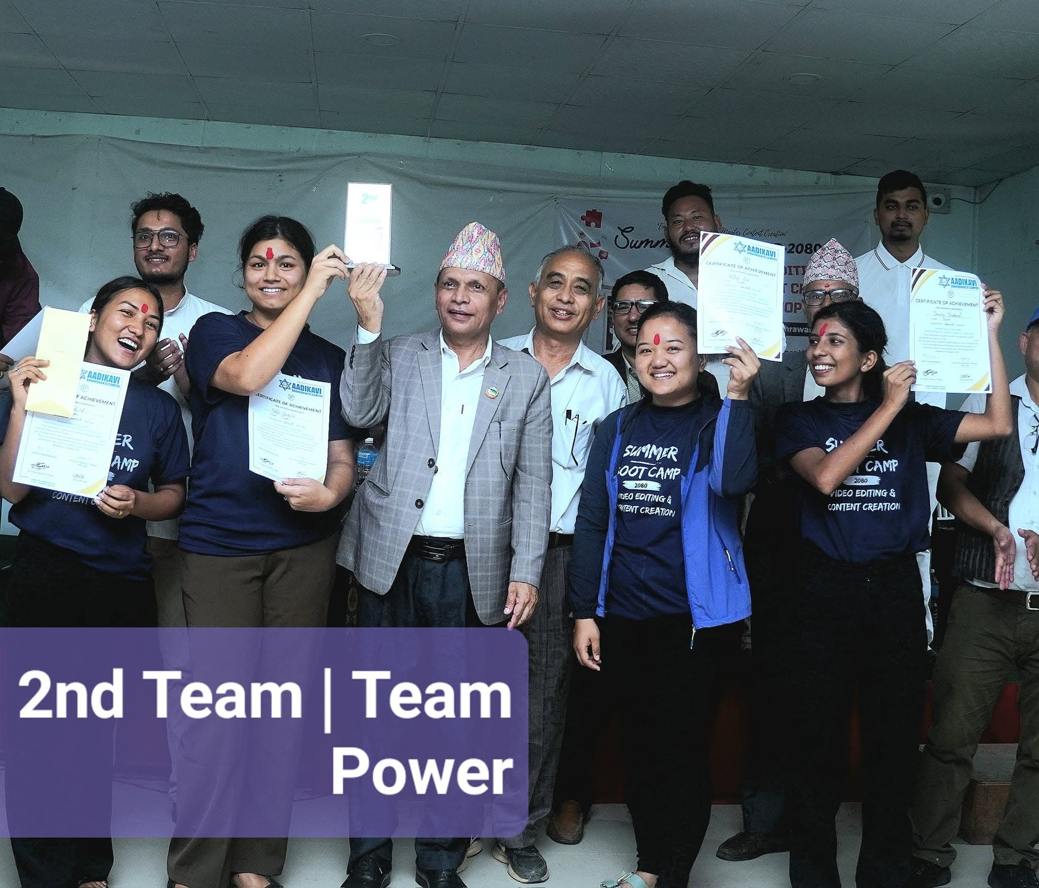 Team Power — second place at the ICT Summer Bootcamp 2080