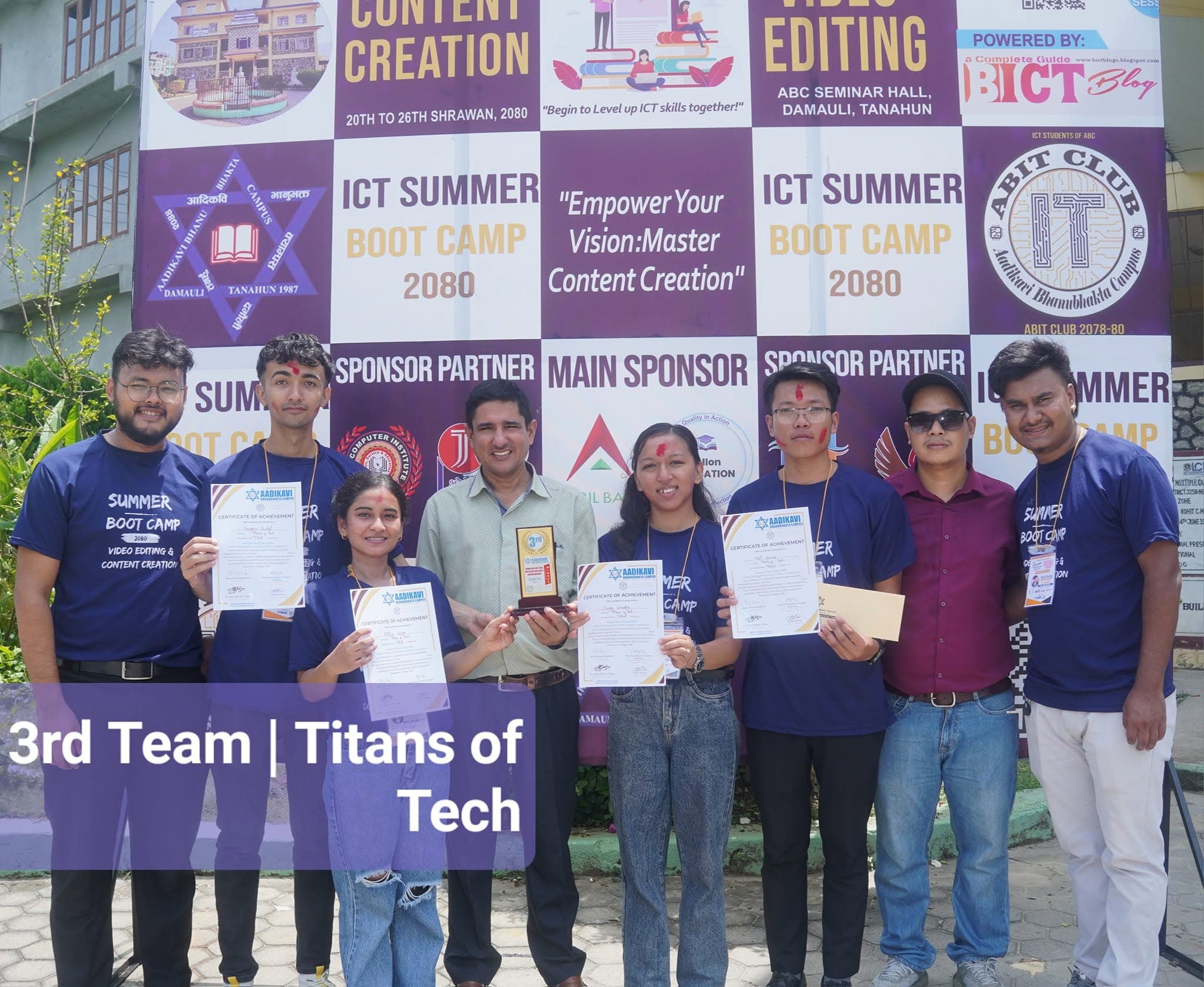 Titans of Tech — third place at the ICT Summer Bootcamp 2080