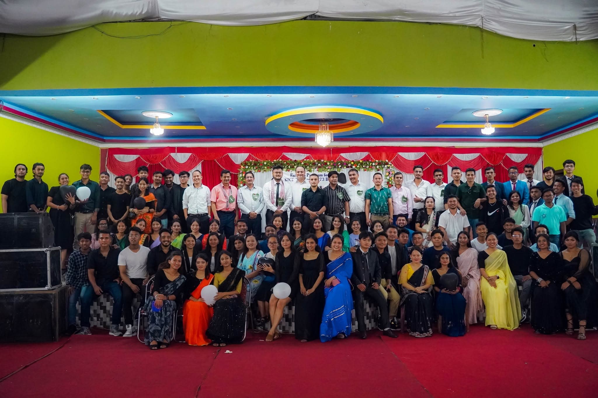 The graduating batch together at the farewell