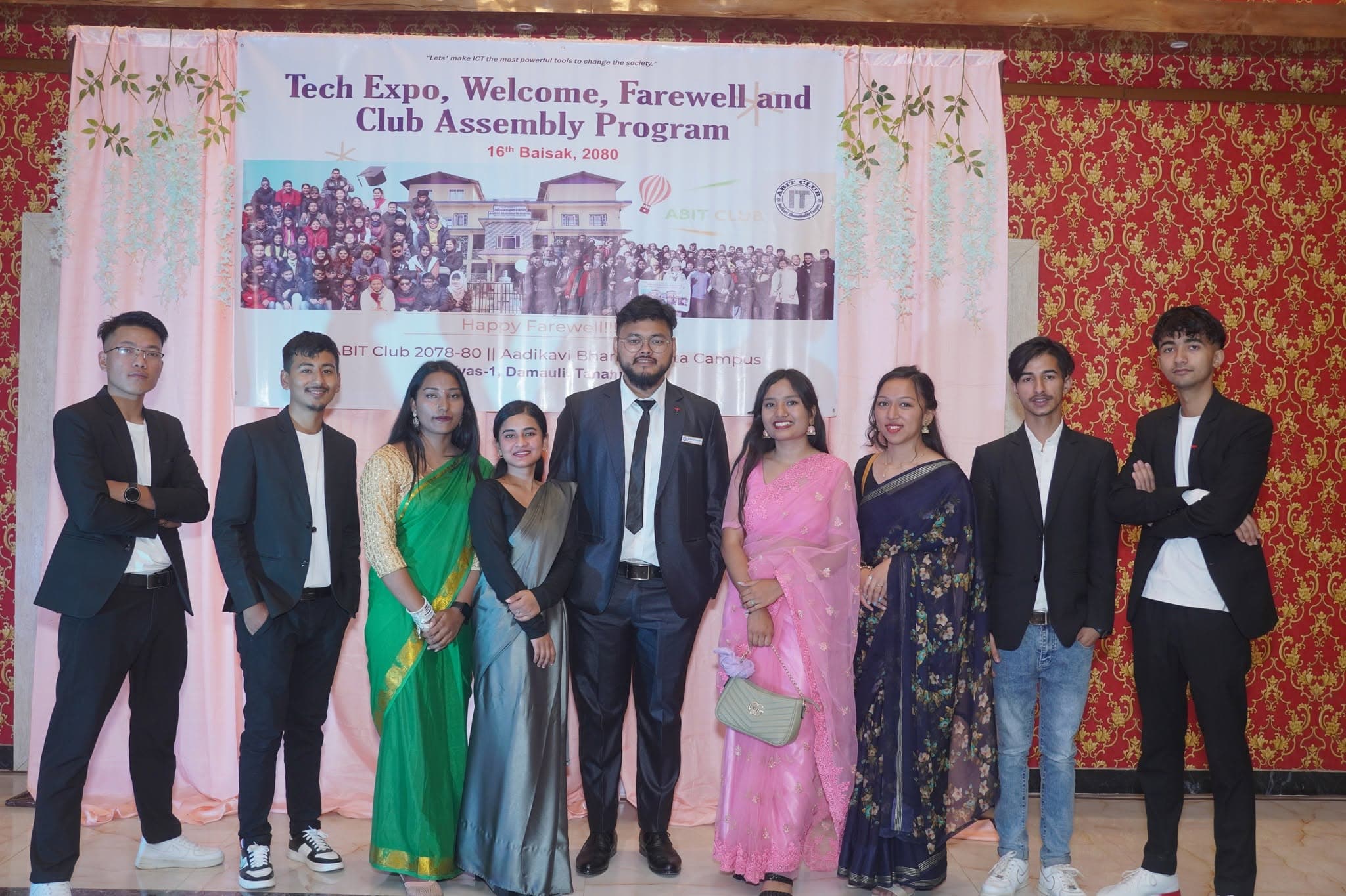 Students together at the programme